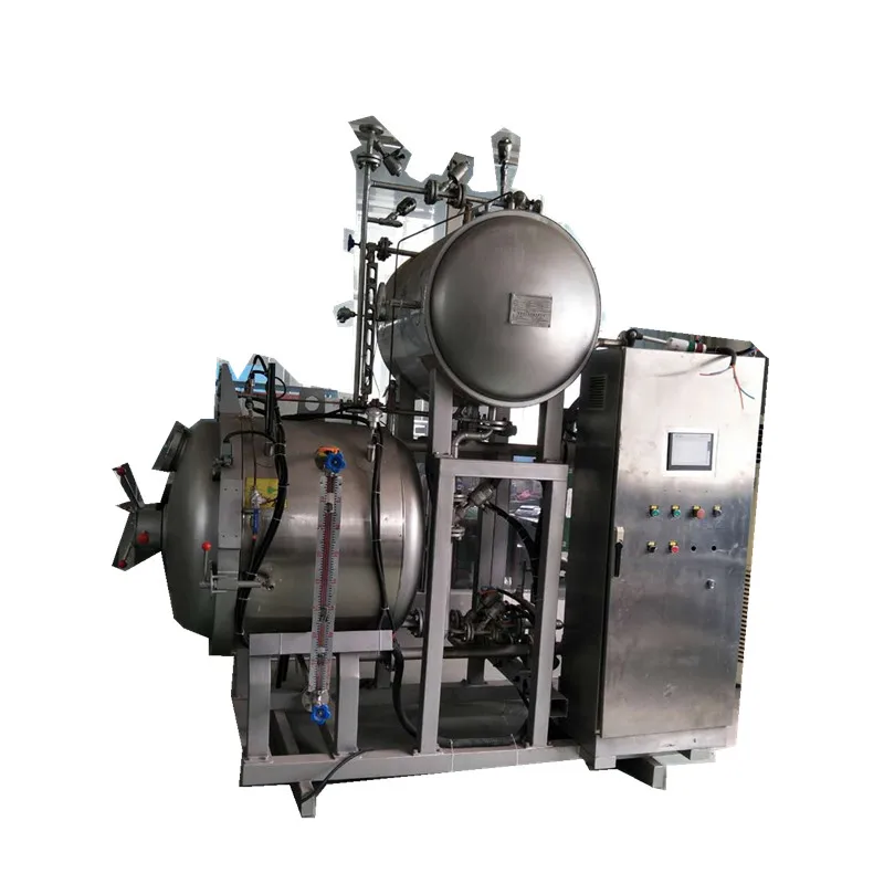 double-layer water immersion retort machine / PP bottles and HDPE bottles autoclave  equipment