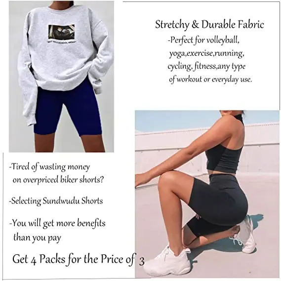 High Waist Polyester Buttery Soft Squat Proof Fitness Bottom Custom Workout Women Biker Shorts