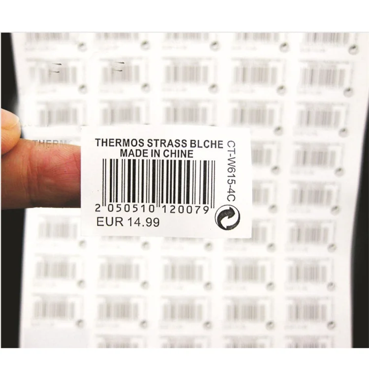 
Wholesale Custom Self-adhesive bar code sticker roll 