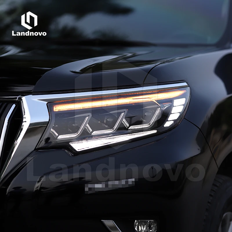 Landnovo whole sale auto parts car light for Toyota Pardo 2018-2021 assembly led head light head lamp