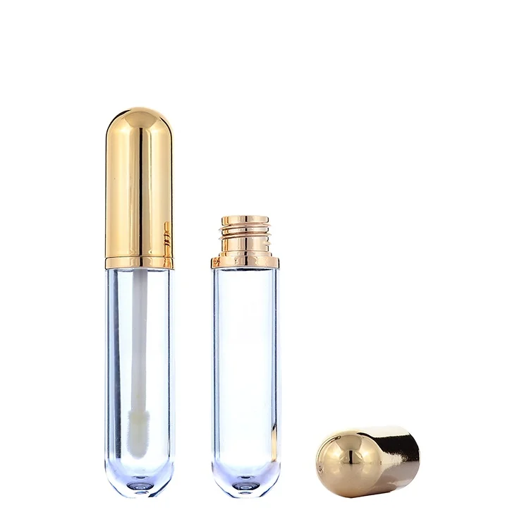 CP02-1166 eco-friendly new empty plastic cute mascara container unique fancy luxury gold lip gloss tube