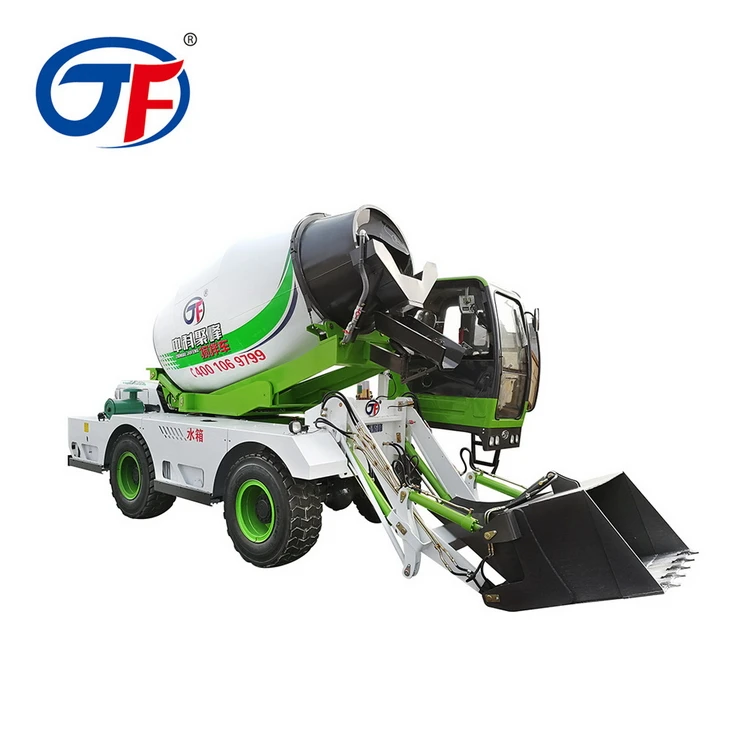 engineering truck for construction sites 4 Cbm Self Loading Concrete Mixer Truck JF Carmixer