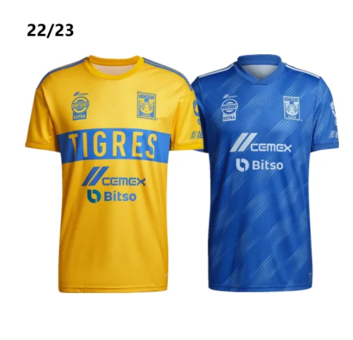 NEW Tigres UANL 2022-2023 Home Soccer Jersey Custom T-shirt Football Top Clothes Quick Dry