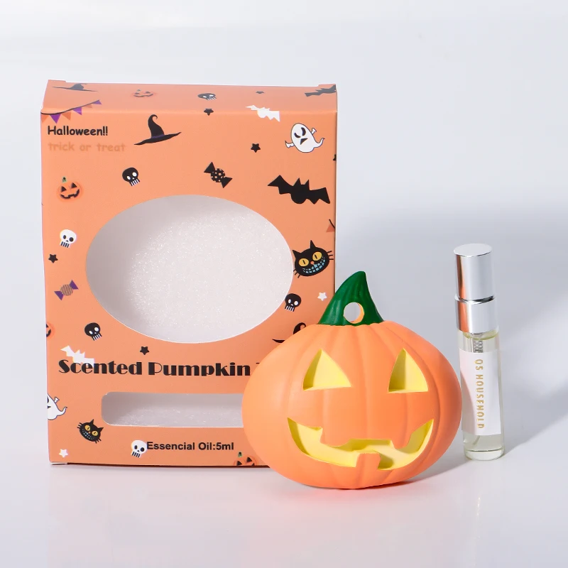 Halloween pumpkin scented candle creative decoration funny ghost shape fragrance gift candle scented gift box