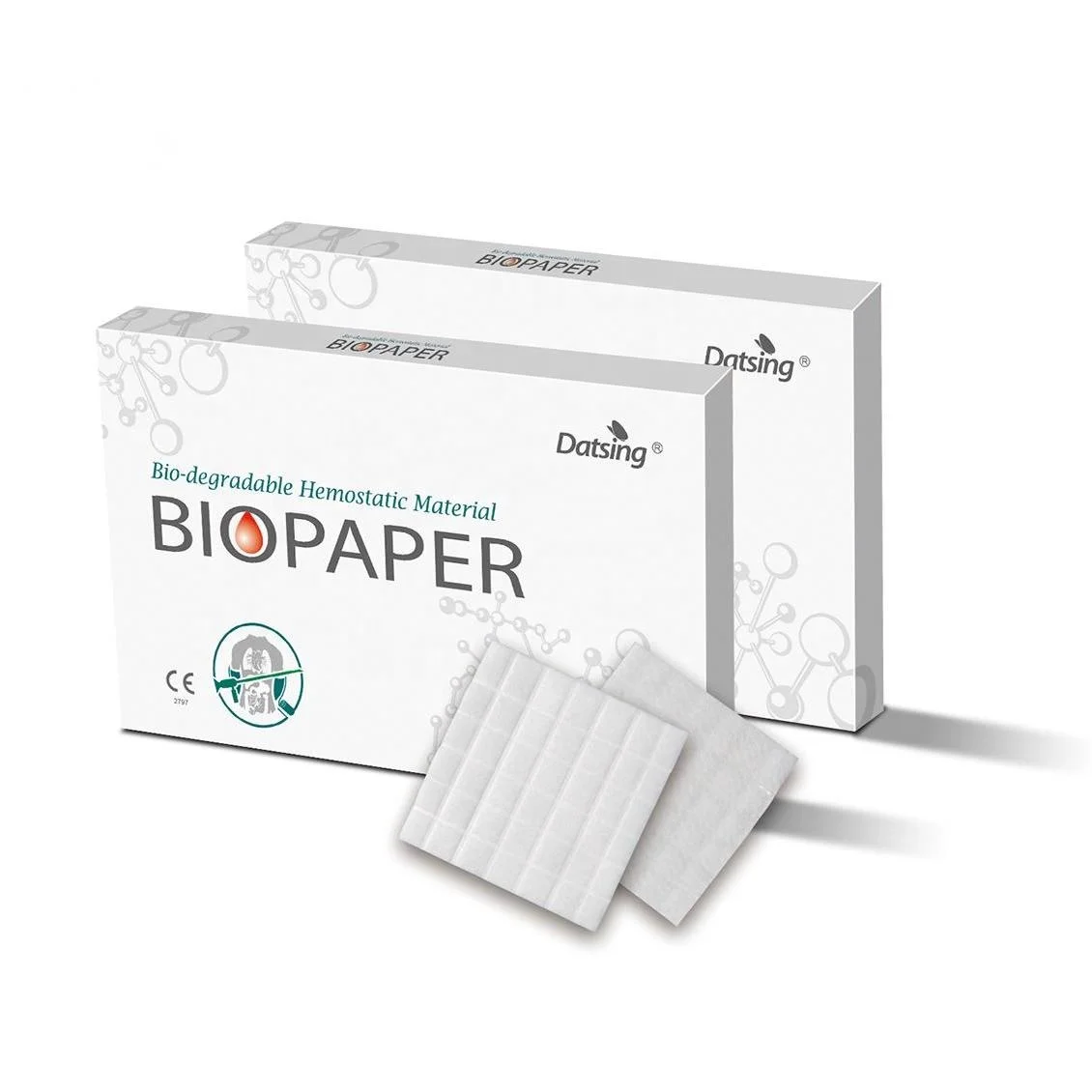 Craniotomy Surgical Operation Disposable Dual-Mechanism Hemostatic Biological gauze Anti-Adhesion Biopaper