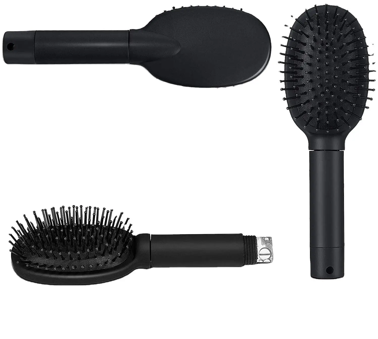 professional custom 2023 Hair Brush Secret Flask Paddle Air cushion comb Diversion Liquid Safe black detangling hairbrush