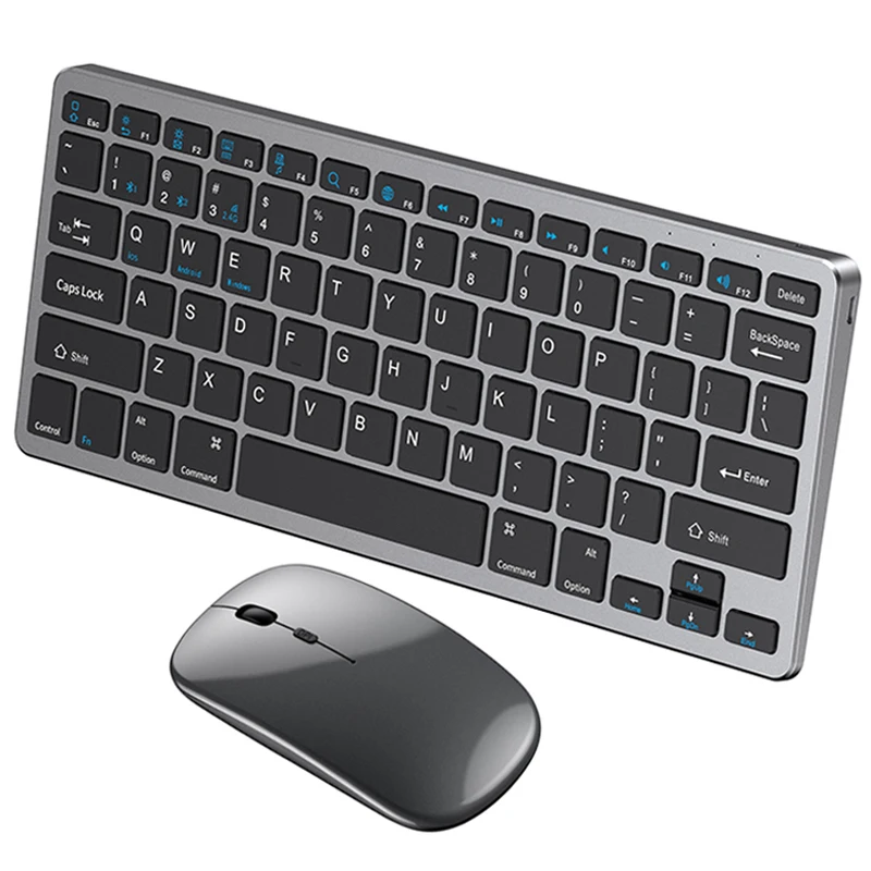 3-Mode Rechargeable 2.4G and BT Wireless Keyboard and Mouse Combo Wireless Keyboard and Mouse Set
