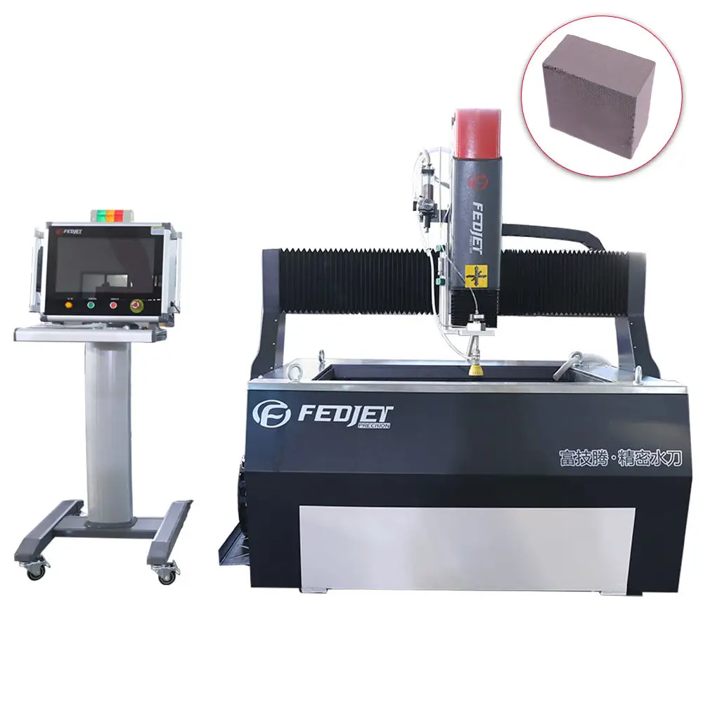 China Famous brand PLC high pressure water jet cutter and pump water jet stone cutting machine for metal stone glass