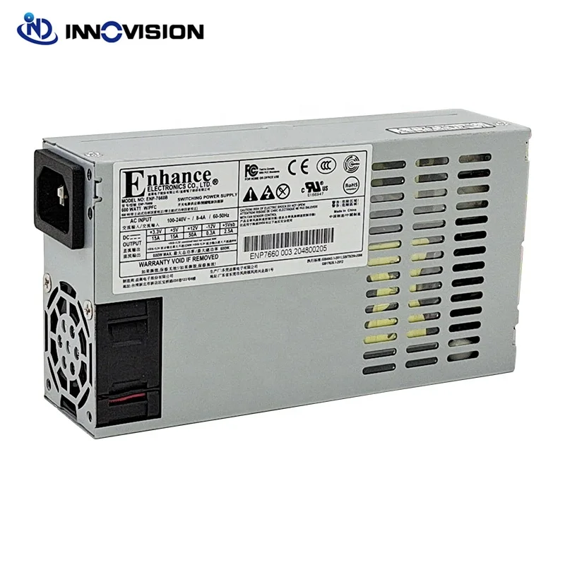 Enhance 1U Flex 600W Power Supply With 2*6+2 GPU Connector