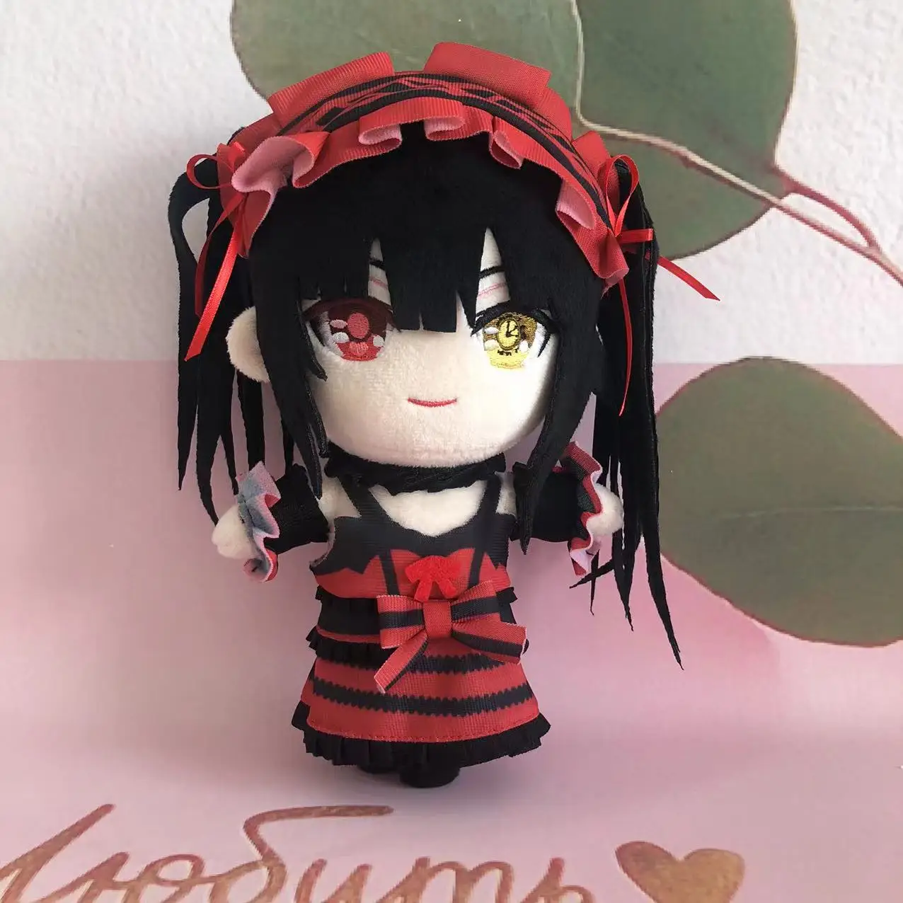 20 см аниме свидание живые плюшевые игрушки и кукла Tokisaki Kurumi косплей японский мультфильм модель плюшевая