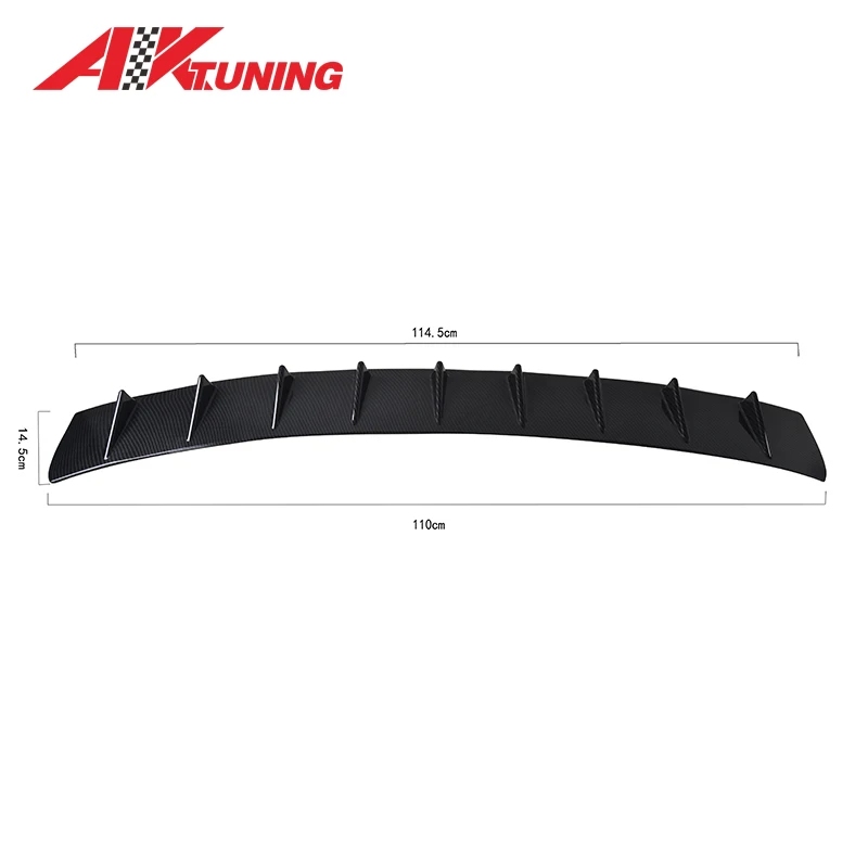 for 2016 2017 2018 2019 honda civic 10th gen ABS carbon fiber accessories parts mugen body kit rear window roof spoiler lip wing