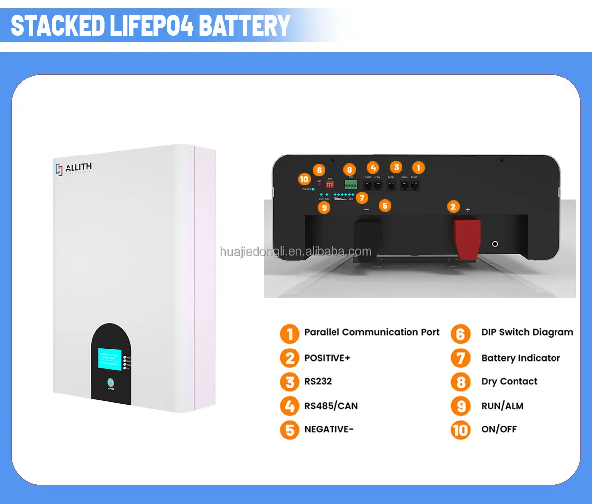 Powerwall 5Kwh 10Kwh power wall 51.2v 48V 100Ah LiFePO4 Lithium Ion Battery Pack solar home energy storage battery