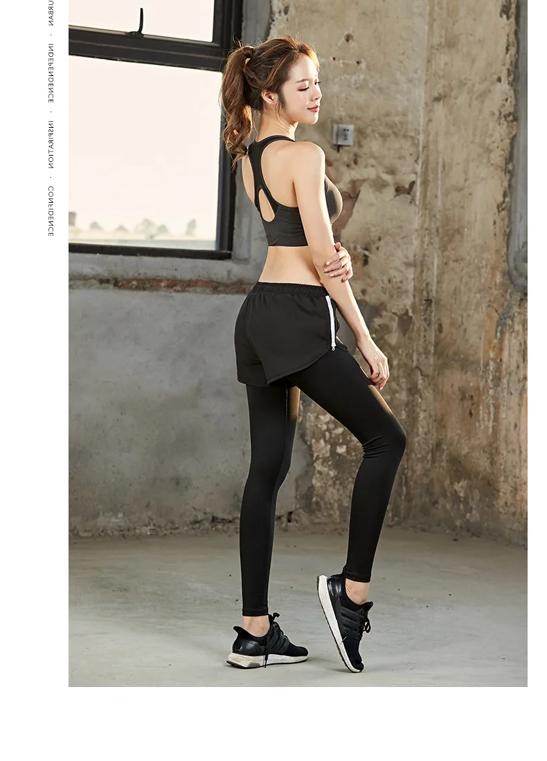 
Set of 3 outdoor fashion running yoga slim high stretch breathable zipper sports jacket hoodie coat and bra legging 