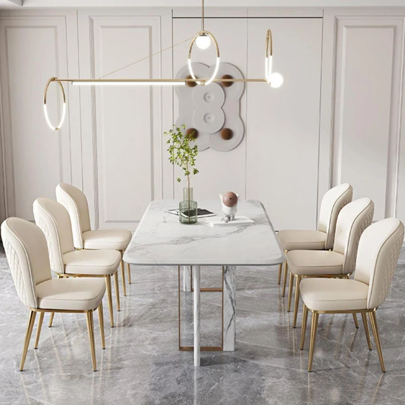 Современный кожаный бархатный ресторан столовая кухня гостиная стул Ресторан Металлический обеденный мебель