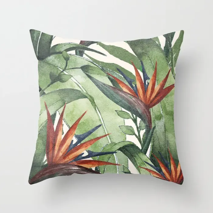 Wholesale Nordic Plant Geometric Abstract Seat Soft Sofa Bedroom Living Room Home Decorative Pillowcases