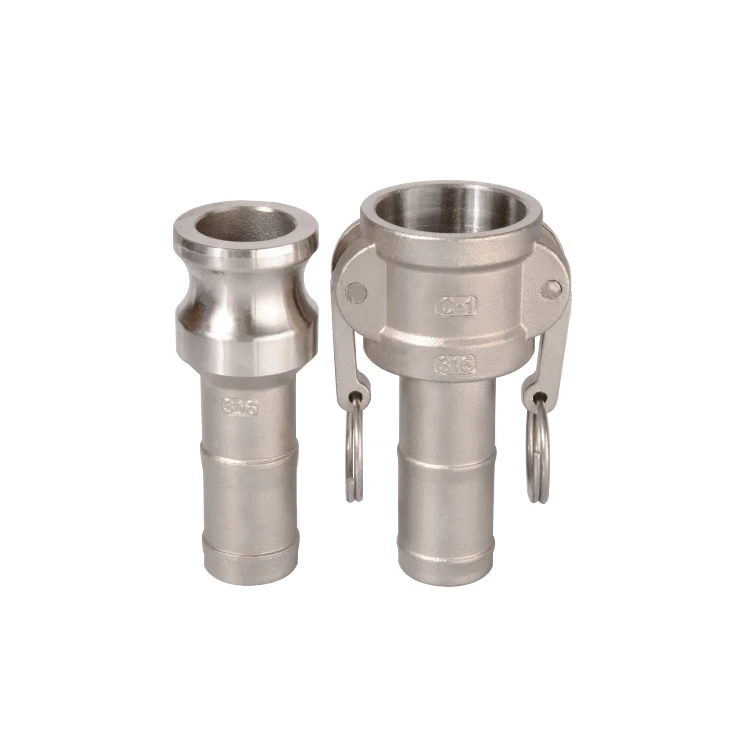 Stainless Steel SS316 or SS304 Flexible Pipe Quick Coupling C+E Type Camlock Connector