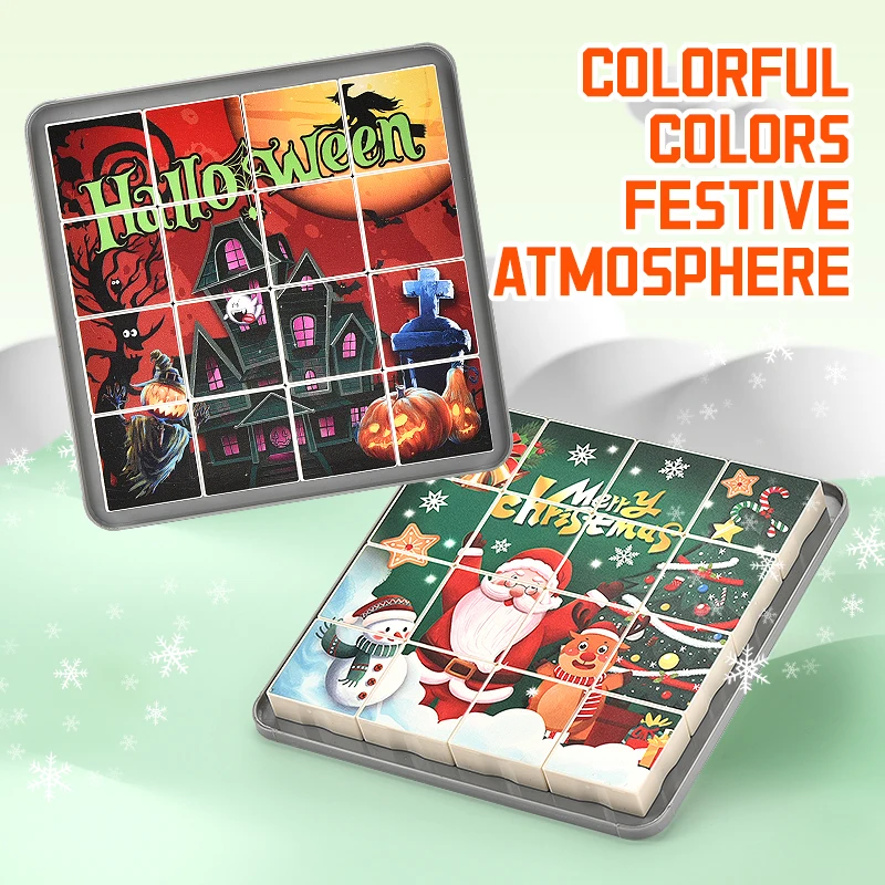 2024 Hot Selling DIY Game Puzzle Drawing Board Toy Kids Building Block Plastic Unisex Christmas Halloween Theme Holiday