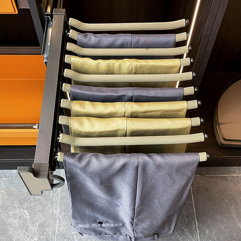 Top Mounting Slide out Trousers Pants Hanging rack/wardrobe Trousers Rack Multifunctional Pants Rack Heavy Duty Trousers Hanger