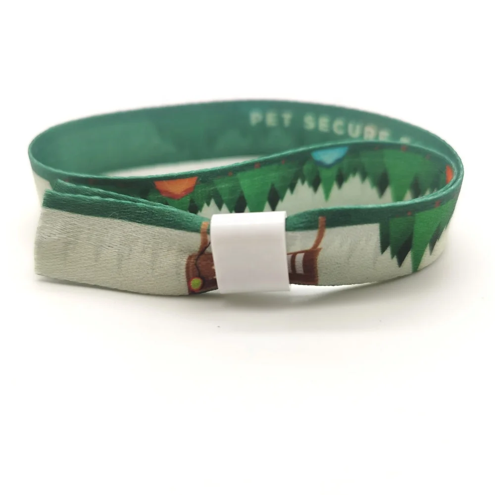 Disposable single use plastic snap closure loop clip wristband lock for Activity