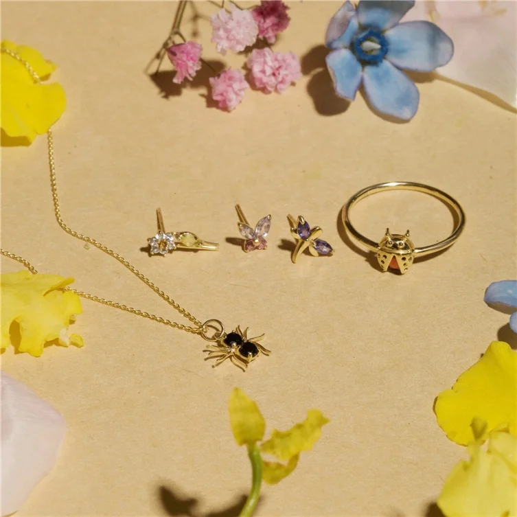 925 sterling silver luxury gold beautiful designed Blue Sapphire Dragonfly Studs earrings women 2020