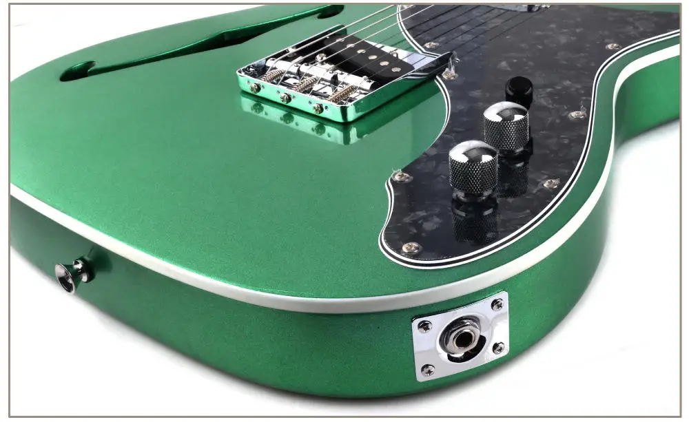 Huasheng 2024 New Arrival 22 Fret F Hole Mahogany Solid Wood Matte Electric Guitar