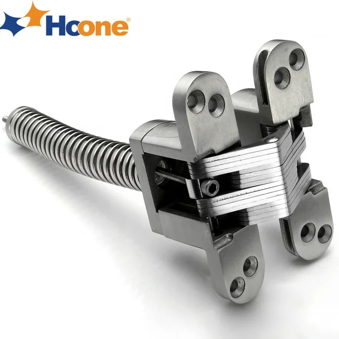 Hoone 85KG Heavy Duty Adjustable Self Closing Hidden Hinge for Invisible Door Zinc Alloy Cross Spring Concealed Door Hinge