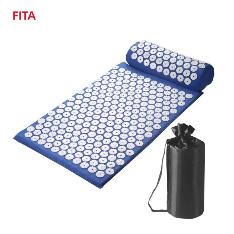 FITA 68*42*2 см экологически чистый модный пластмассовый Массажный коврик для ног занятий йогой набор подушек с сумкой
