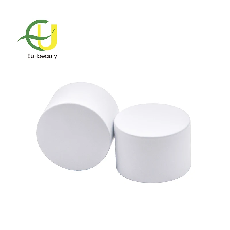 High quality matt white metal screw cap 24/410  for cosmetic liquid