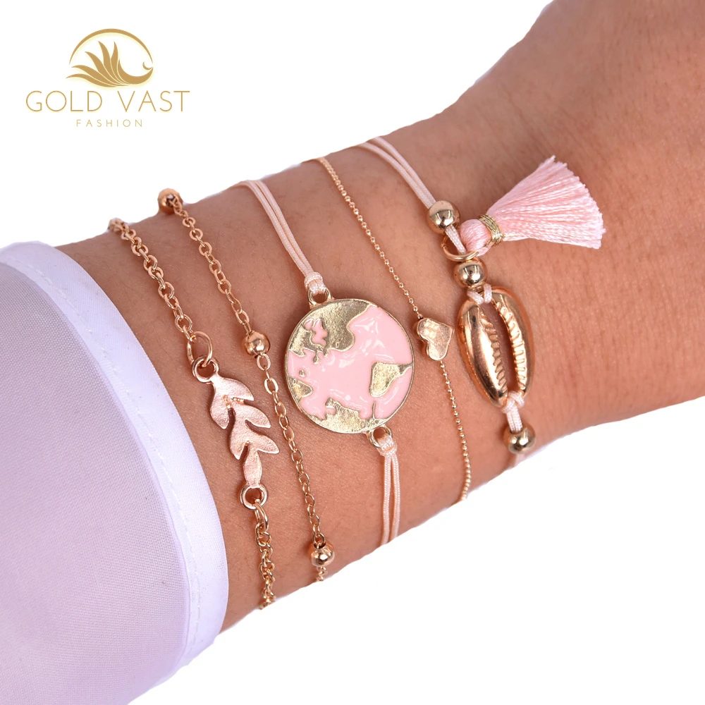 
trendy stainless steel gold plated bracelets & bangles bracelets sets alloy charm bracelet in zinc alloy jewelry bijou bijoux or 
