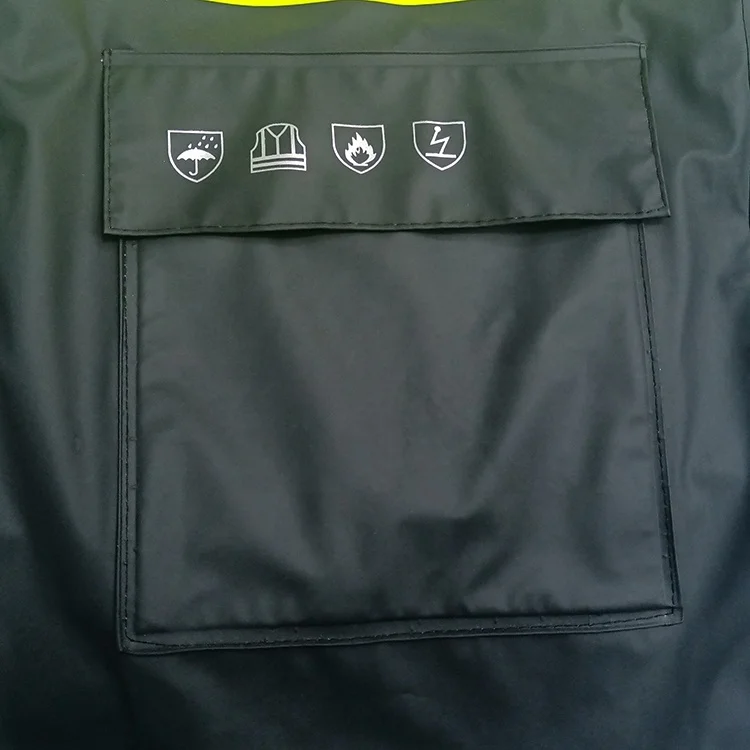 Hot Sale hivis yellow Flame Retardant PU Long Sleeve Man jacket With Reflective Tape