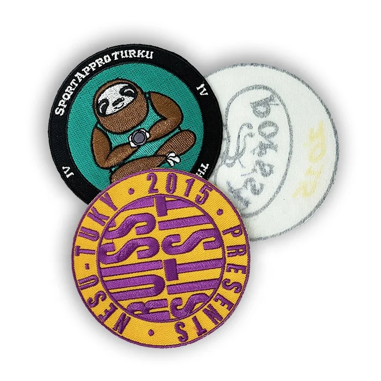 High Quality Factory Custom Designer Brand Clothes Iron on Embroidery Patches Letters Embroidered Logo Fabric Badge for Clothing