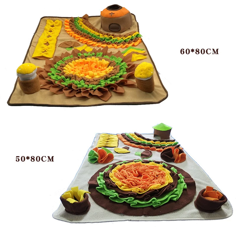 Игровой коврик для собак, игрушки-пазлы для домашних животных, для носа, для работы, коврик для медленного питания, коврик для обучения собакам, для кормления