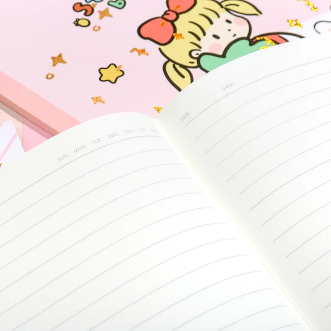 Joytop 4776 Wholesale Kawaii Strawberry Design B5 Glue Bound Softcover Composition Notebooks For Student