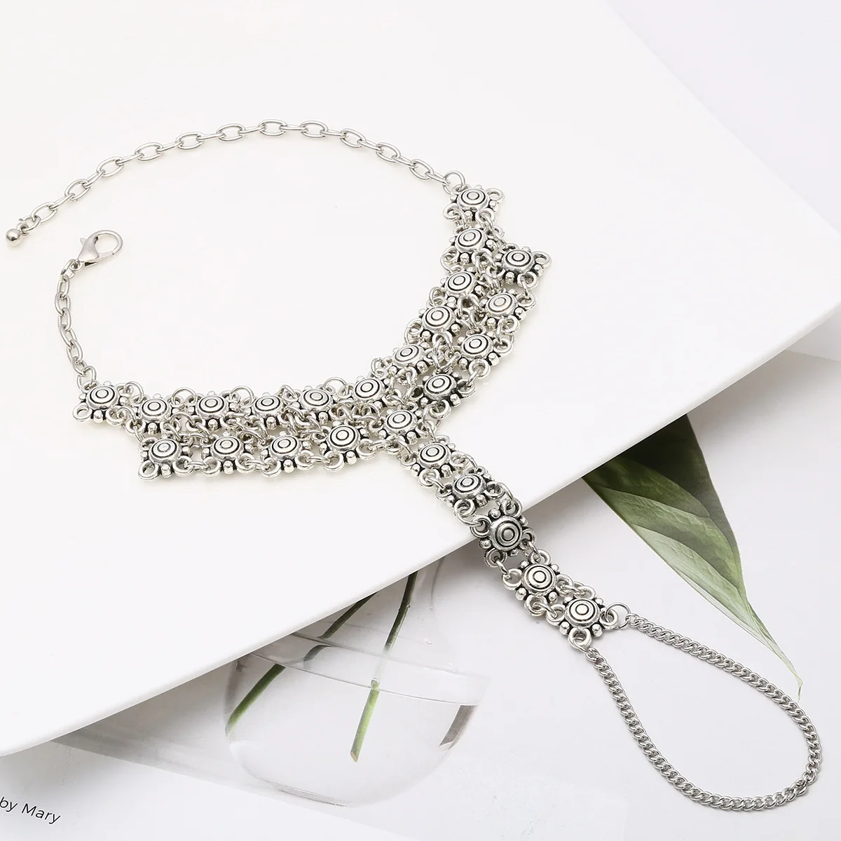 Ladies Body Women New Metal Beach Fashion Sexy Slave Jewelry Vintage Boho Anklet Foot Chain For Girls With Toe Ring