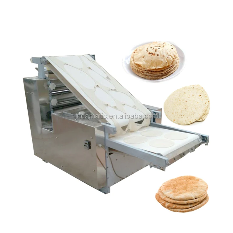 DBJ Series Automatic flat Arabic pita bread naan bread roti tortilla chapait lavash pizza base making machine