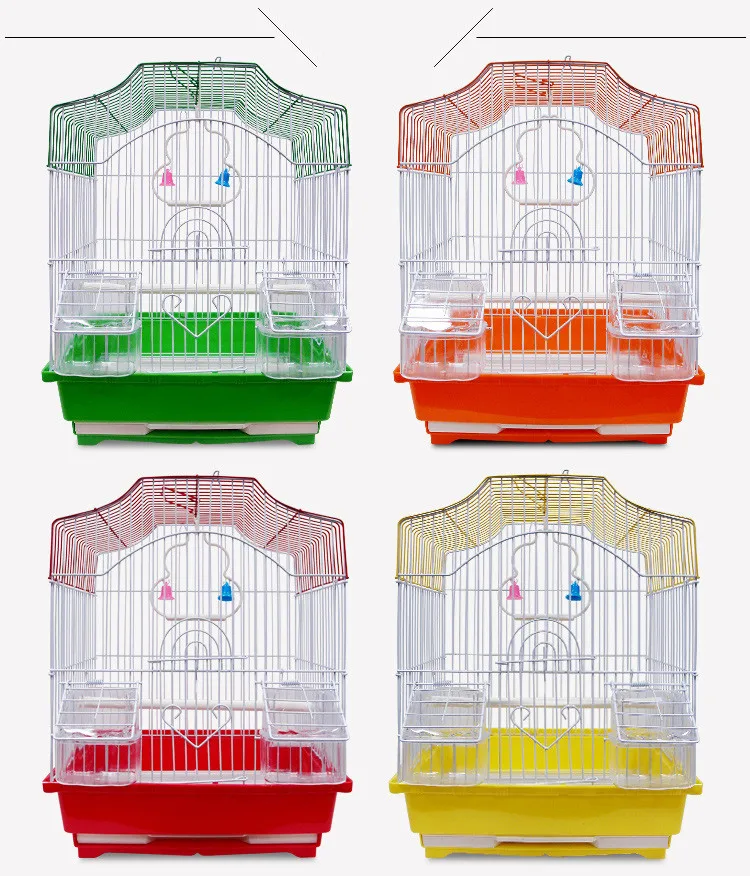 2022 HOT selling  Low MOQ OEM birds cage with plastic trays metal parrot bird cage animal cages