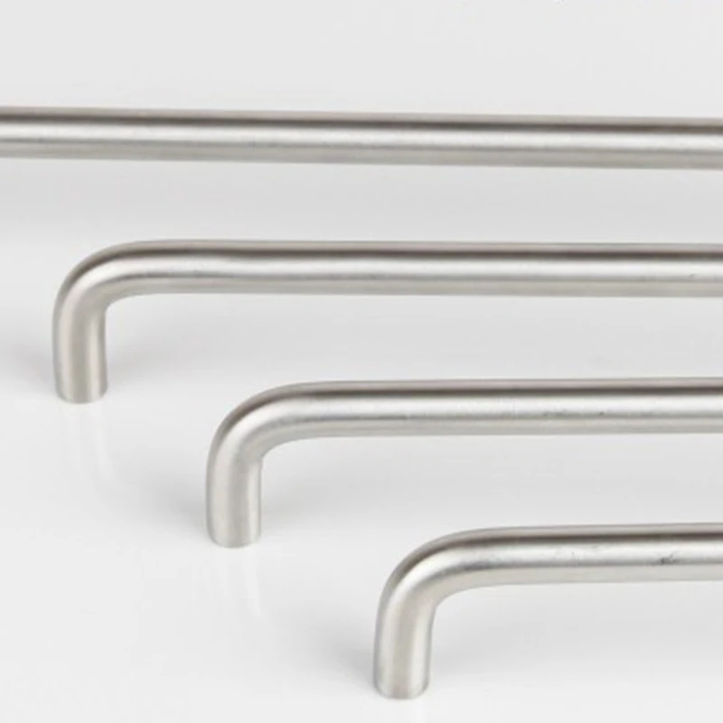 Wholesale Modern Minimalist Smooth Touch Cabinet Drawer Handle Custom Size Tube D Shape Steel Wire Pull Handle Bar