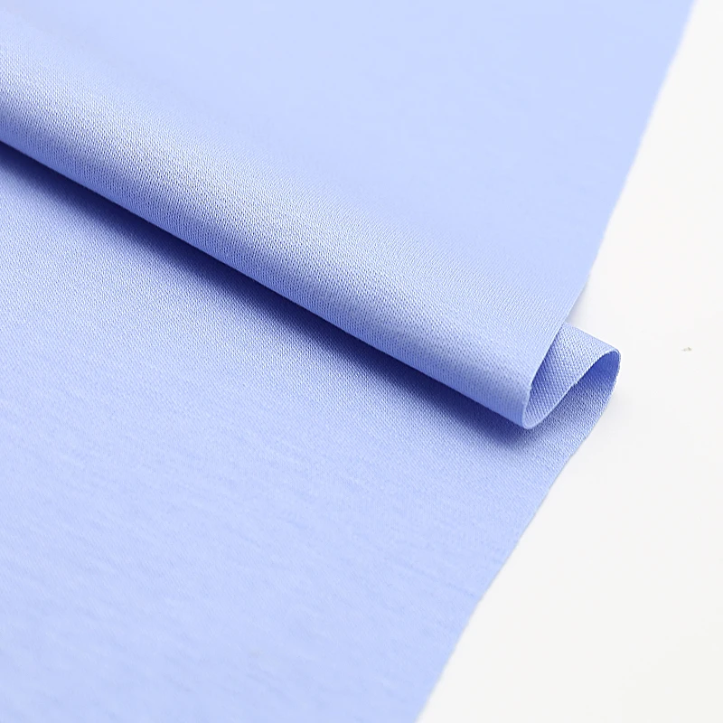 Single Double Jersey Knitted Mercerized 100%Cotton T-Shirt Fabric For