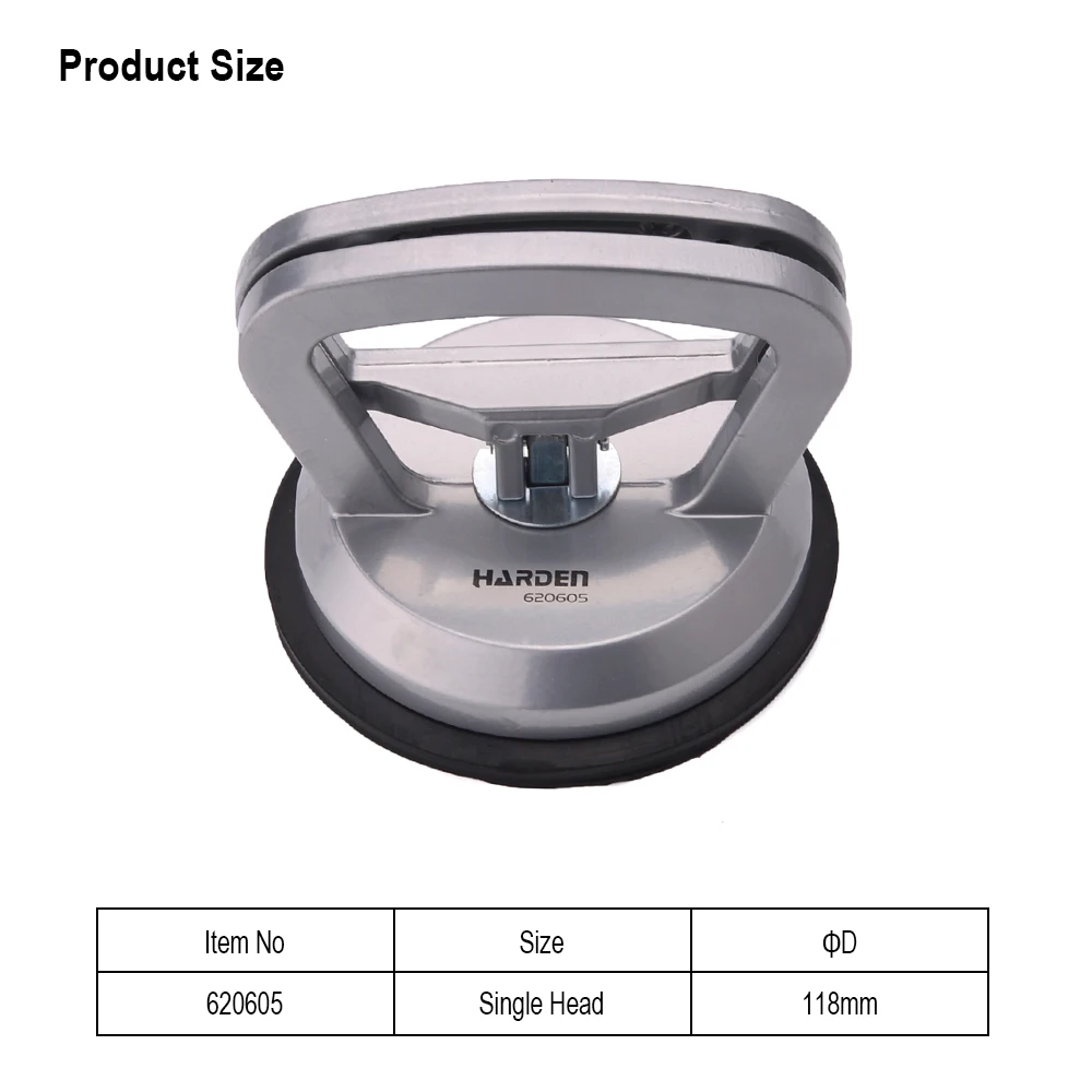 Твердый алюминиевый вакуумный подъемник с одной головкой на присоске для ремонта вмятин в автомобиле стеклянная присоска