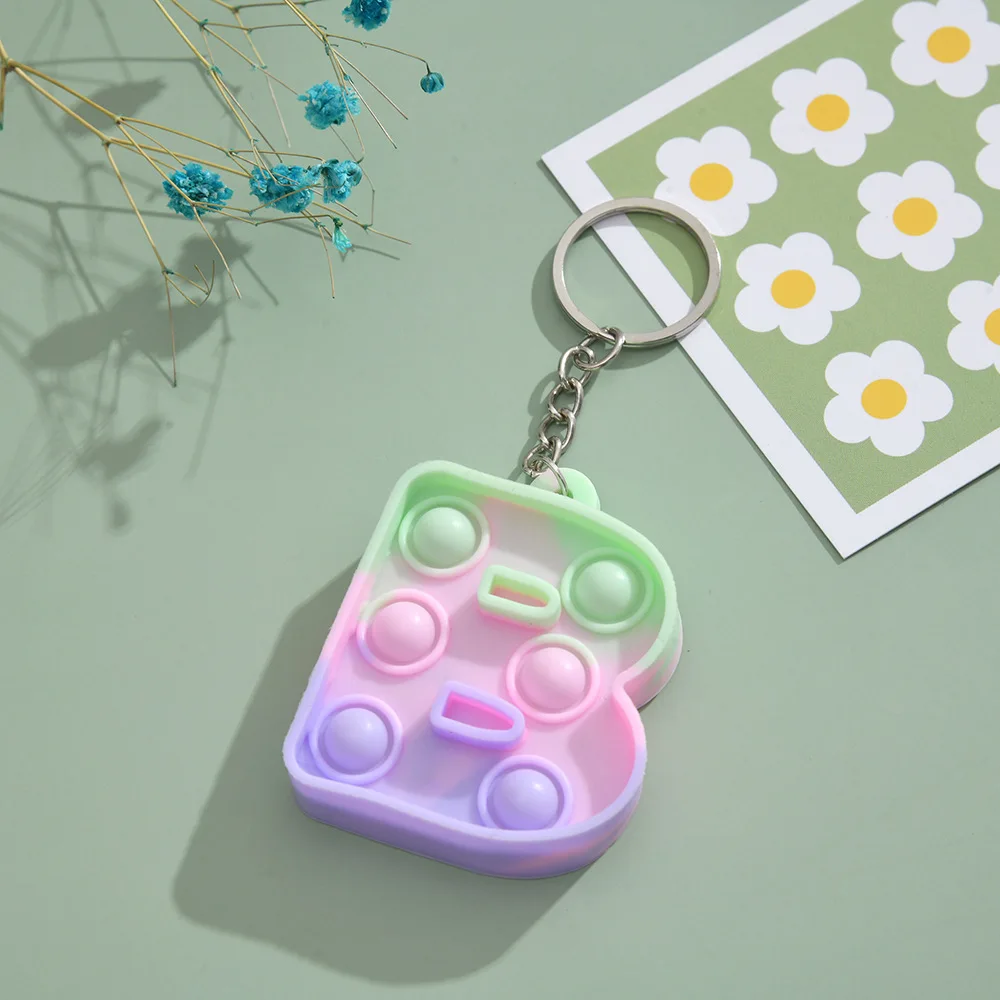 Wholesales Rat Killer Pioneer Letter Hanger Colorful Fun Puzzle Decompression Hanger Keychain