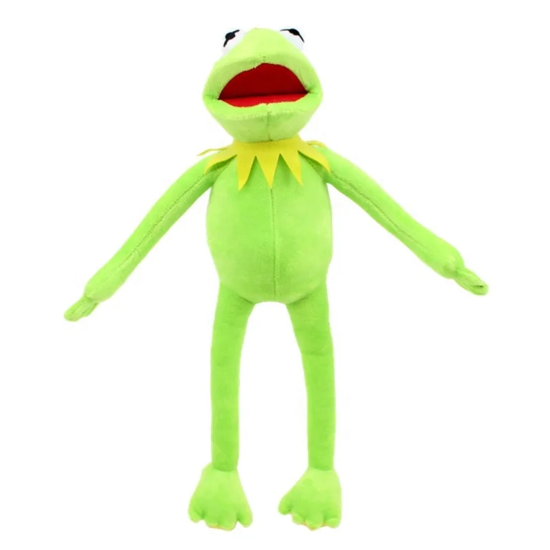 DOULUO Creative Stuffed Plush Toy Kermit Frog Hand Puppet Green Frog Bag ventriloquism Stuffed Toy Doll gift for kids friends
