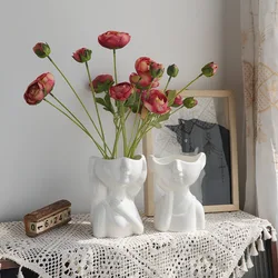 Wholesale  modern white ceramic vases for home decor porcelain ceramic vase