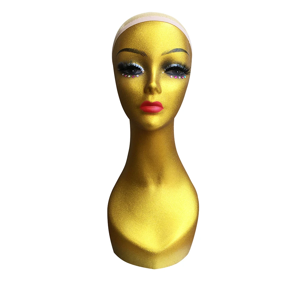 Fashion lifelike European model head wigs jewelry display make up female manikin mannequin heads without shoulder for sale