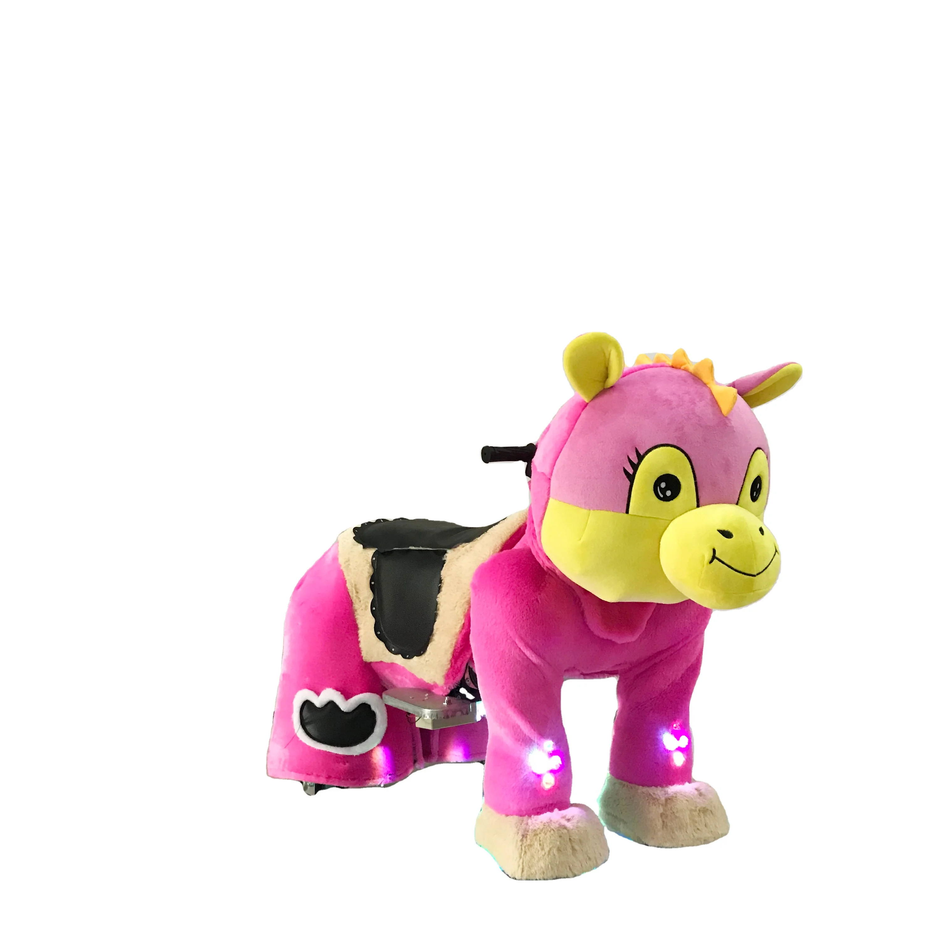 Ride for Kids Plush Stuffed Electric Battery Operated Animals on Wheels