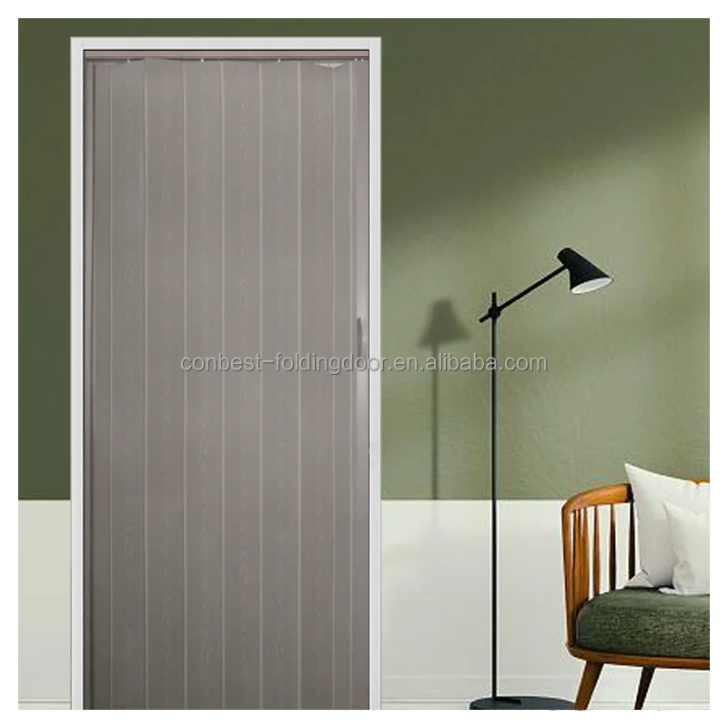 Fast color pvc WC folding door with hard hinge