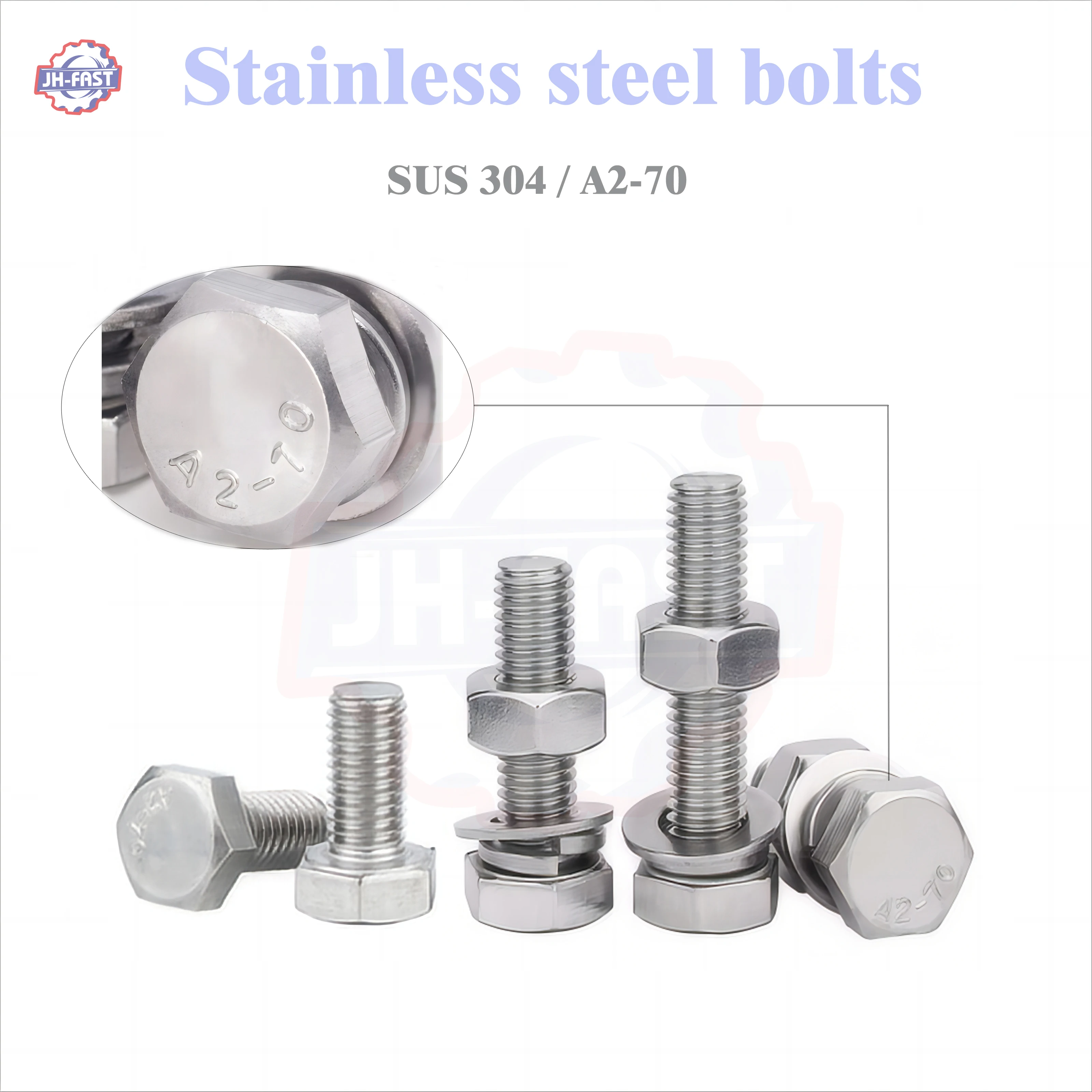 Best price Fasteners DIN933 DIN931 A2 A4 Stainless Steel 304 hex head bolts nuts