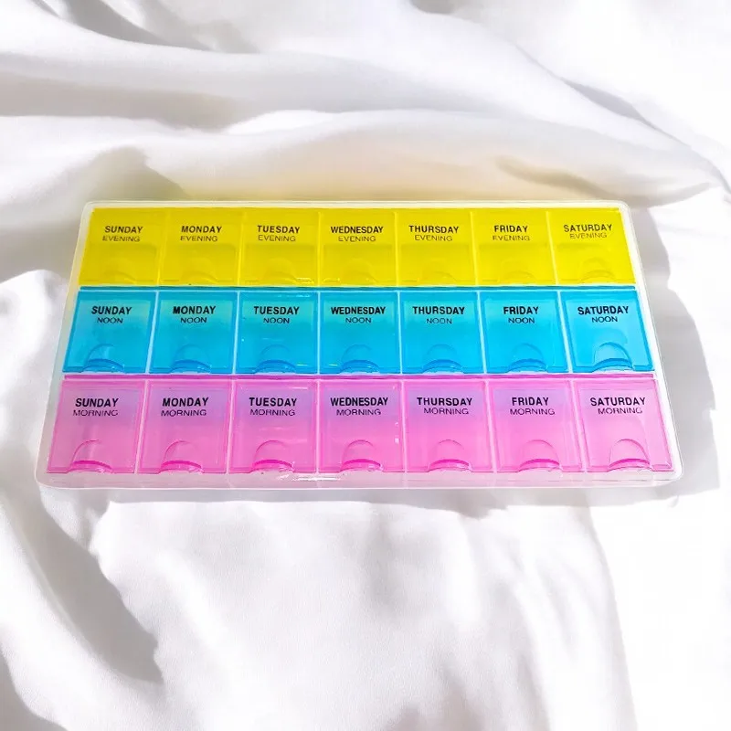 Best sale Plastic 7 day & 4 times pill organizer weekly Month pill box 28 Compartment Medicine Case Box