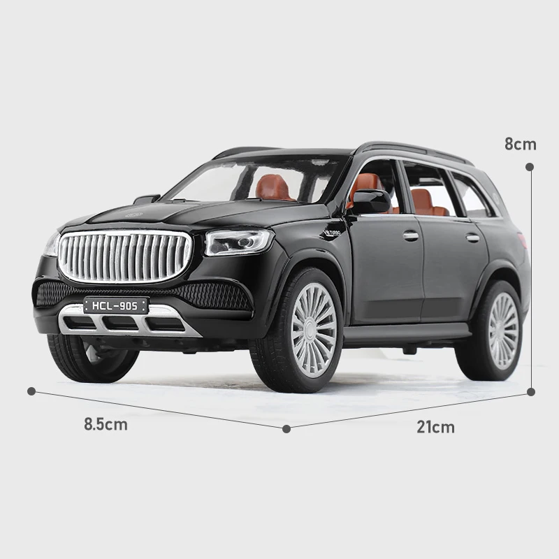 Hot Selling 1/22 Maybach Diecast Miniature Model Alloy Pull Back Car Die Cast Metal Toys Light Sound High Quality Maker