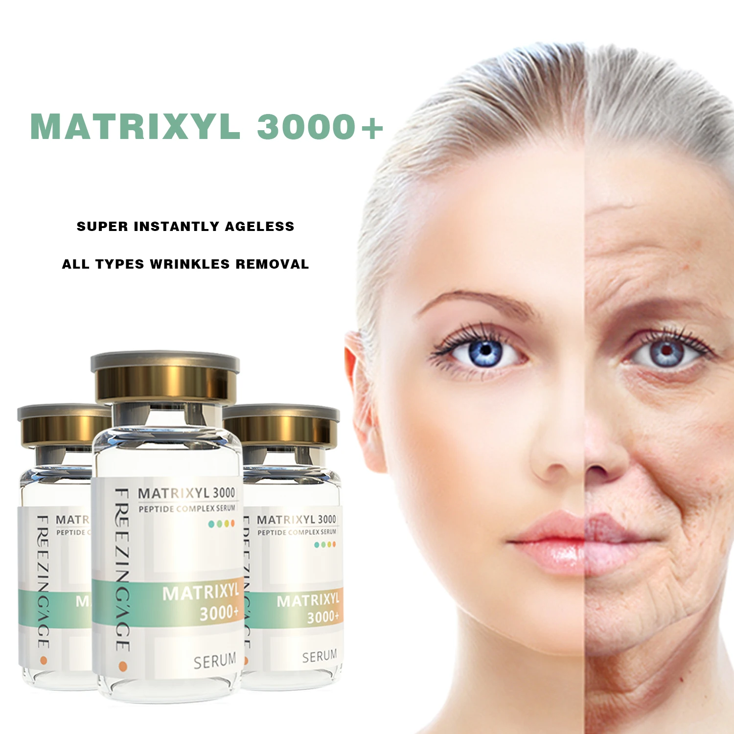 Factory sale vitamin c collagen glass ampoule for face Anti aging Brightening skin care  serum