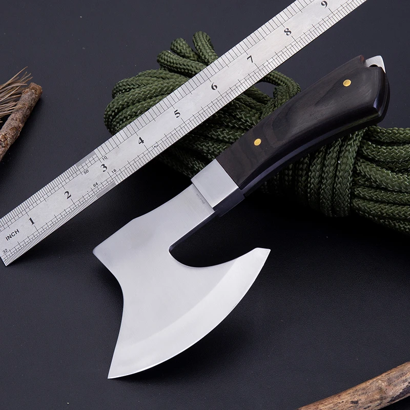 High quality customize material 3Cr13 stainless steel small camping axe hatchet with wood handle